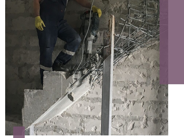 Демонтаж металлических и бетонных лестниц в Ельце
