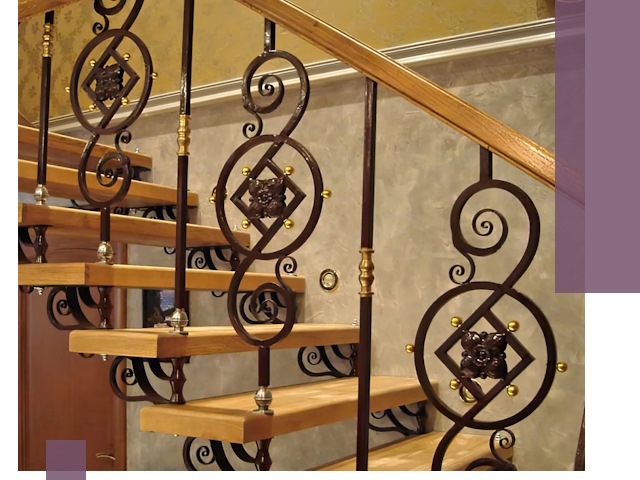 Изготовление кованых лестниц под ключ в Ельце