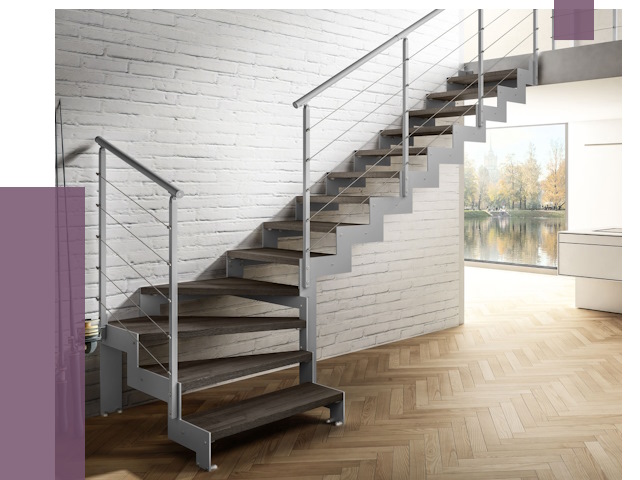 Г-образные лестницы под ключ в Ельце от 37222 руб. | ПРОЛЁТ-Елц