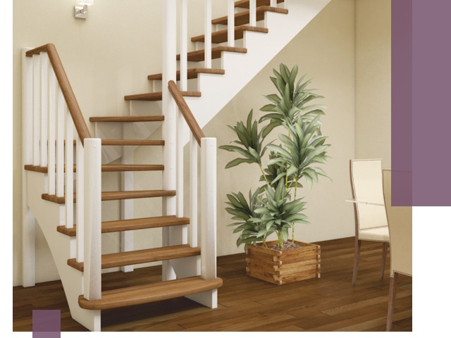 Г-образные лестницы под ключ в Ельце — изготовление и монтаж