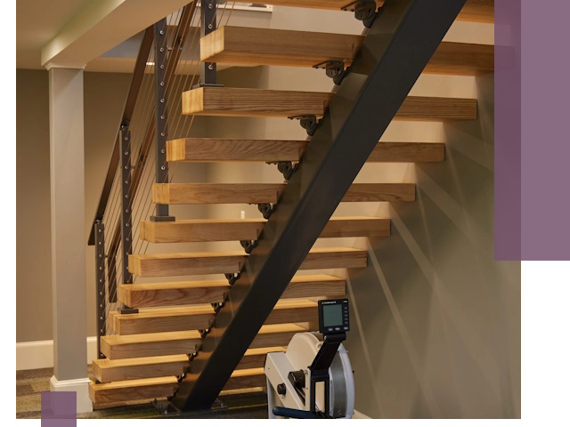 Лестницы на монокосоурах под ключ в Ельце - изготовление и монтаж