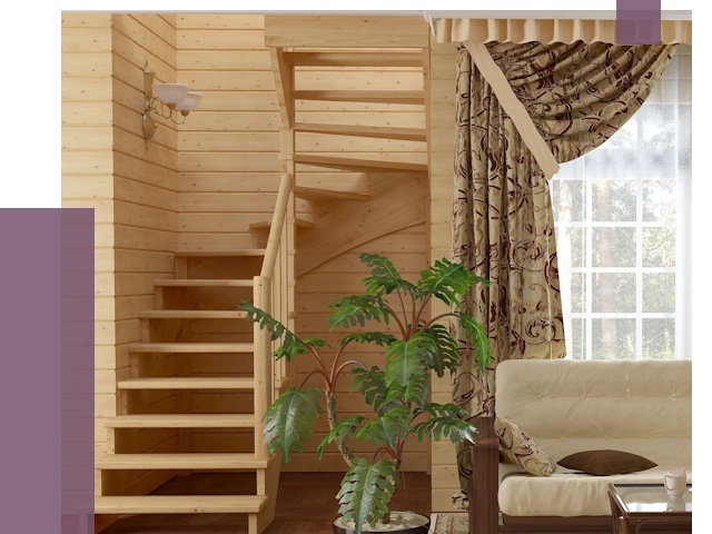 Лестницы для дачи в Ельце от 76240 руб.  | ПРОЛЁТ-Елц