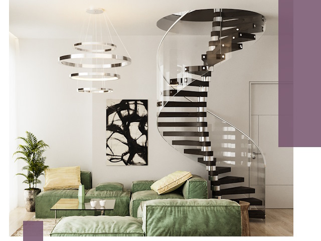 Лестницы для двухуровневой квартиры в Ельце — изготовление и монтаж