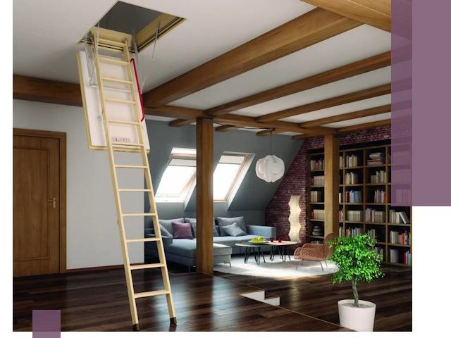 Чердачные лестницы под ключ в Ельце: изготовление и монтаж