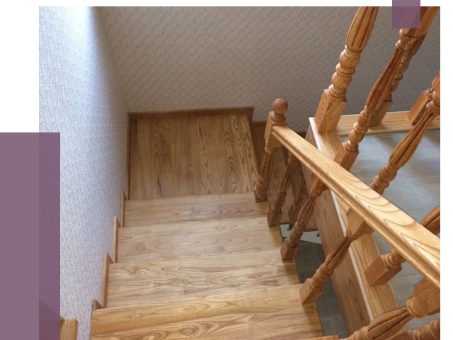 Сосновые лестницы в Ельце под ключ от 8112 руб.  | ПРОЛЁТ-Елц