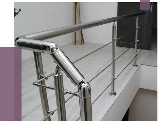 Перила из нержавеющей стали в Ельце от 9036 руб. под ключ | ПРОЛЁТ-Елц