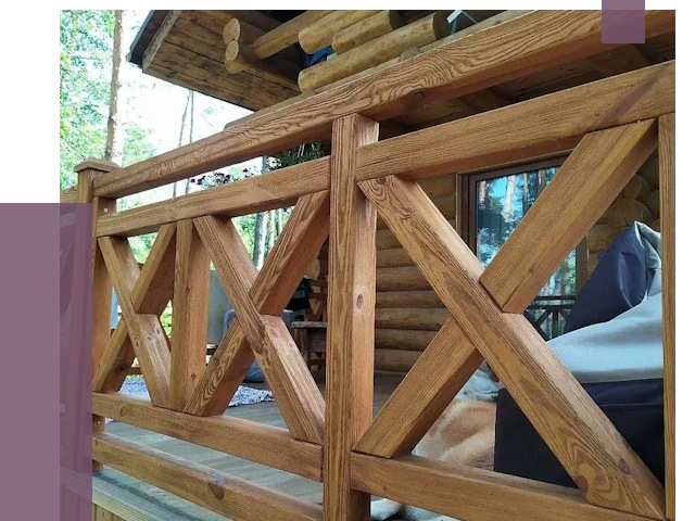 Деревянные перила под ключ в Ельце от 7701 руб. 