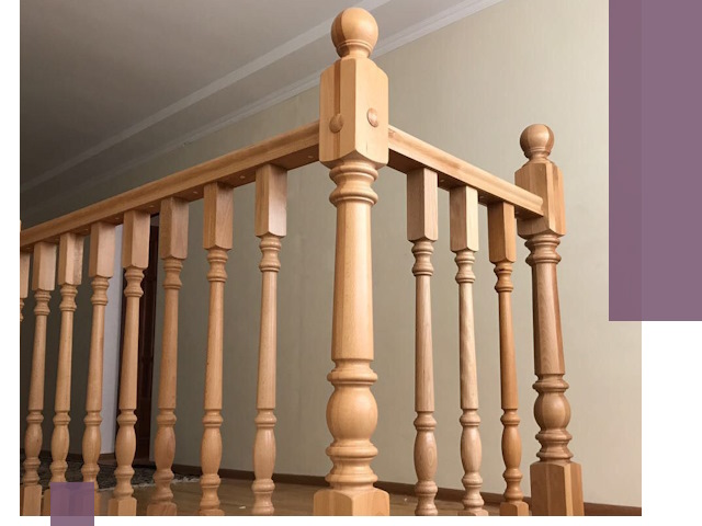 Деревянные перила на заказ в Ельце: монтаж и изготовление