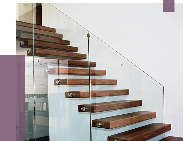 Стеклянные перила для лестницы в Ельце от 14889 руб.