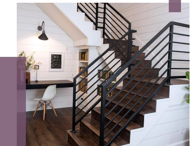 Перила для лестницы в доме в Ельце от 7444 руб. — ПРОЛЁТ-Елц