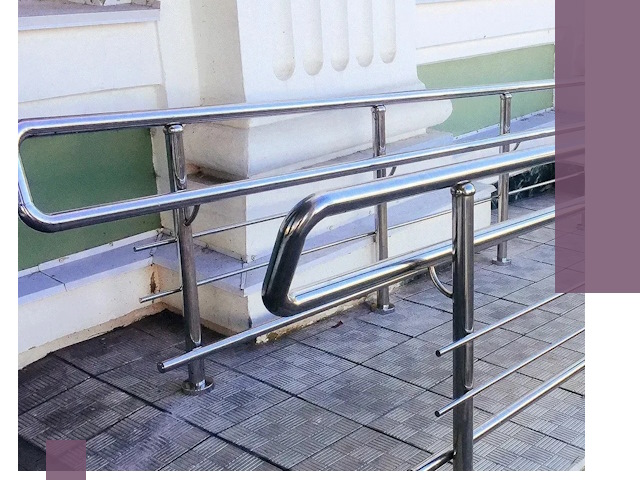 Ограждения пандусов из металла и нержавейки в Ельце