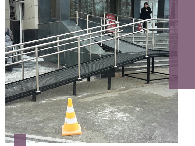 Стационарные пандусы под ключ в Ельце — изготовление и монтаж