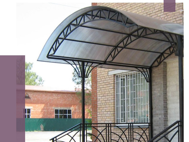 Металлические навесы и козырьки в Ельце от 12835 руб.