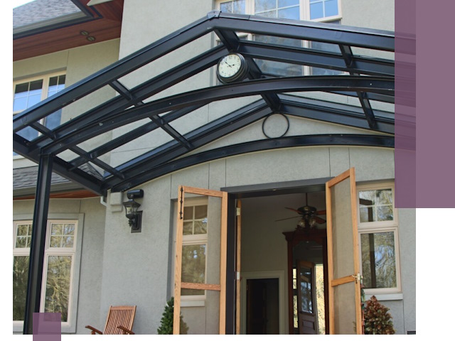 Изготовление и монтаж навесов и козырьков в Ельце