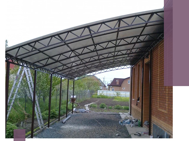 Профессиональный монтаж навесов под ключ в Ельце