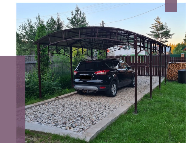 Навесы для автомобиля в Ельце от 13194 руб.  | ПРОЛЁТ-Елц