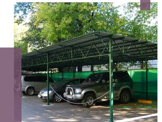 Навесы для парковки в Ельце от 80604 руб. заказать | ПРОЛЁТ-Елц
