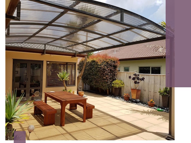 Навесы во двор под ключ в Ельце — изготовление и монтаж