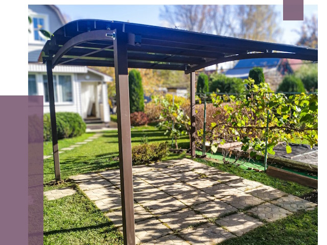 Навесы для дачи в Ельце от 12784 руб. под ключ — ПРОЛЁТ-Елц