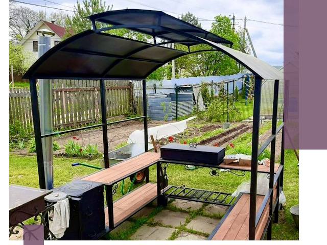 Навесы для барбекю в Ельце: изготовление, монтаж и демонтаж