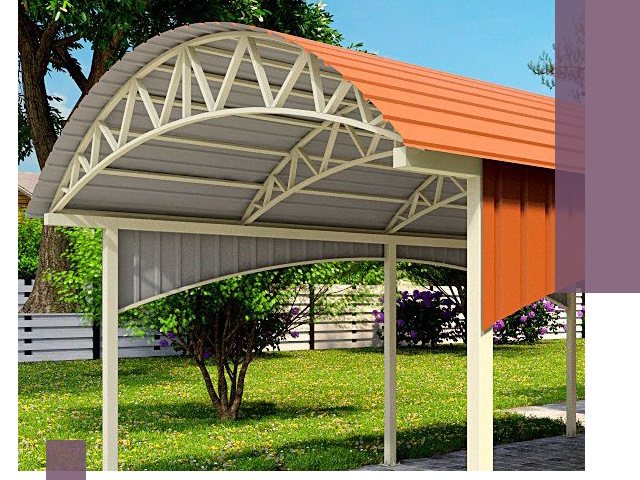 Навесы из профнастила под ключ в Ельце — установка и монтаж