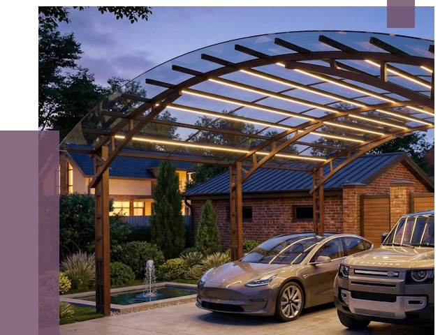 Металлические навесы в Ельце от 12732 руб. под ключ — ПРОЛЁТ-Елц