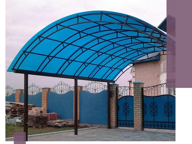 Арочные навесы под ключ в Ельце — изготовление и монтаж