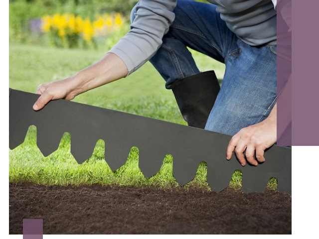 Металлические бордюры для газона в Ельце — изготовление и монтаж