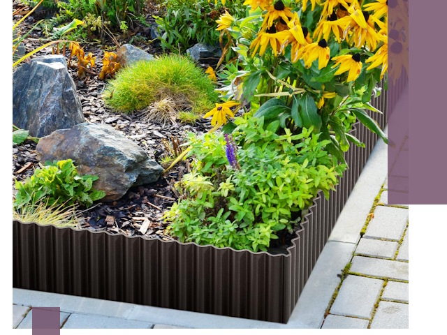 Металлические бордюры для клумб в Ельце — производство и монтаж